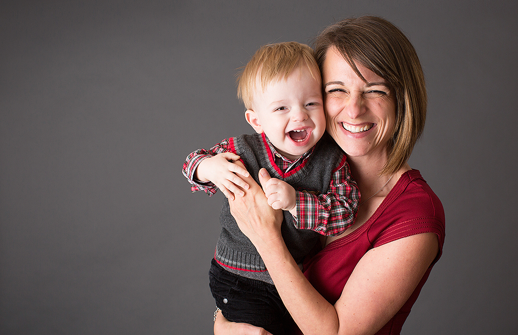 studio portrait of mother and little boy by pixelations photography